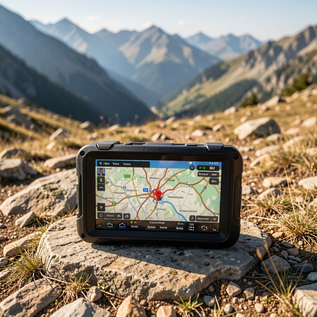 Dağlık arazide kullanım için uygun GPS navigasyon cihazı ve harita detayları