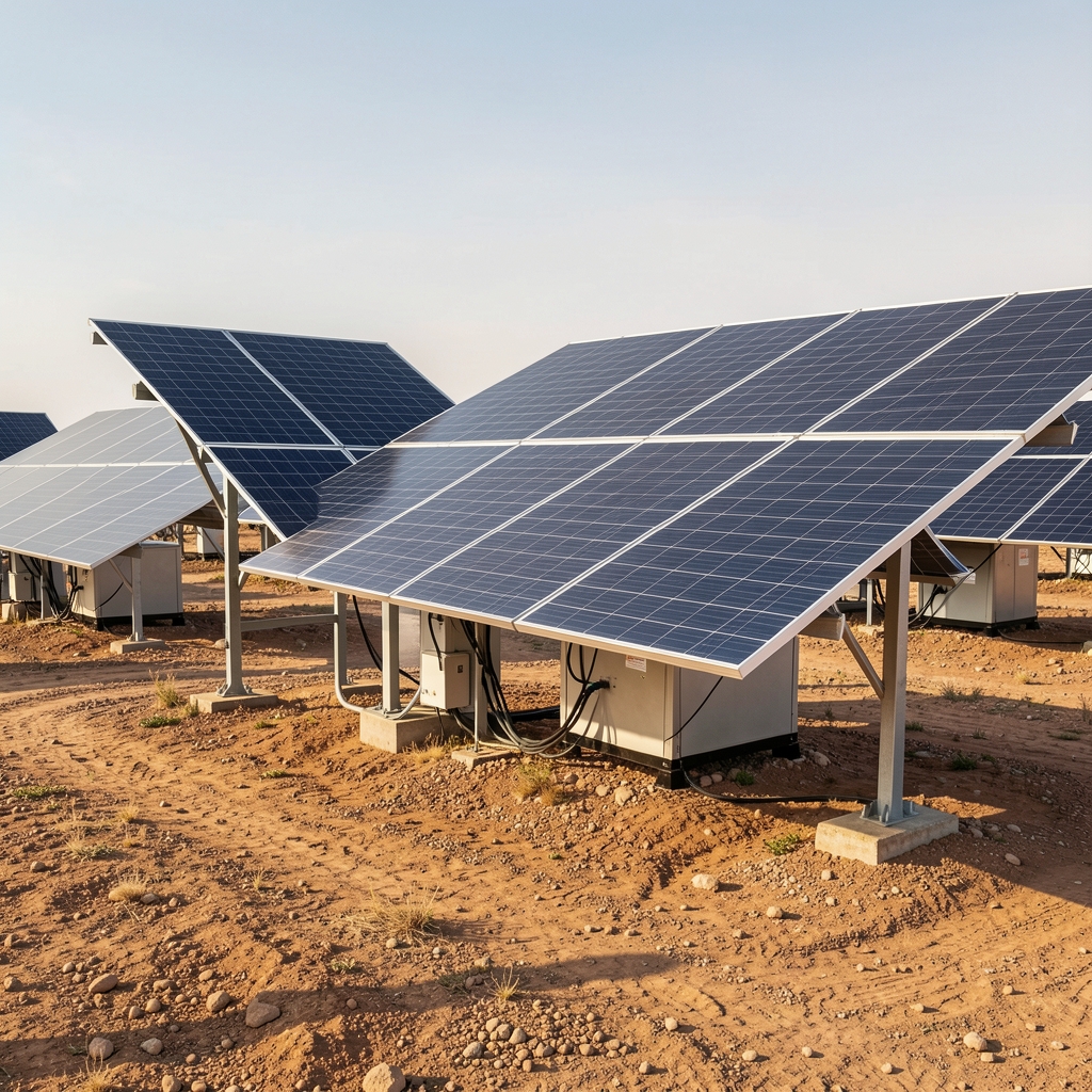 Kamp alanında güneş panellerine bağlı taşınabilir enerji kurulumu
