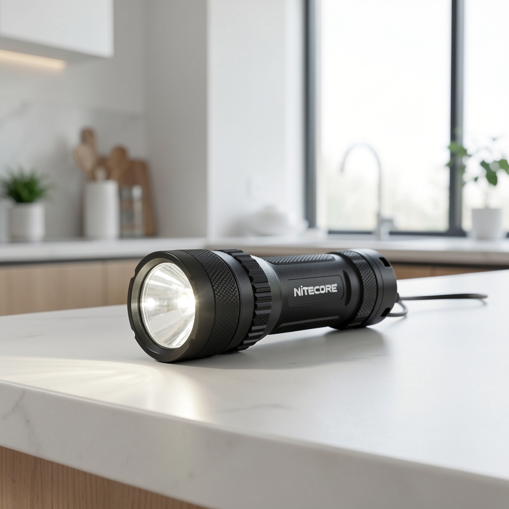 Nitecore kafa feneri, kompakt LED ışık kaynağı ve elastik başlık bandı